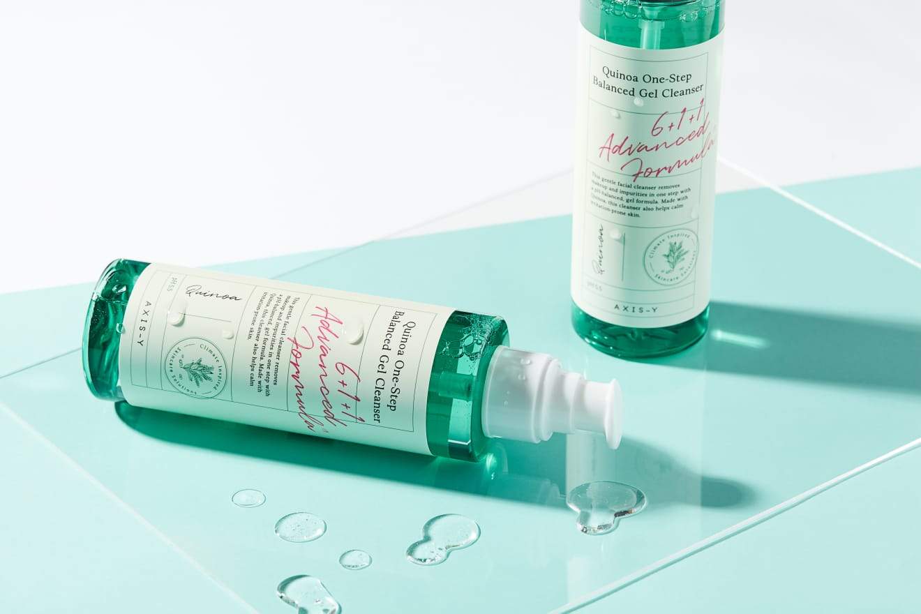Axis-Y Quinoa One Step Balanced Gel Cleanser 180 ML. PH range: 5.5-6.5.