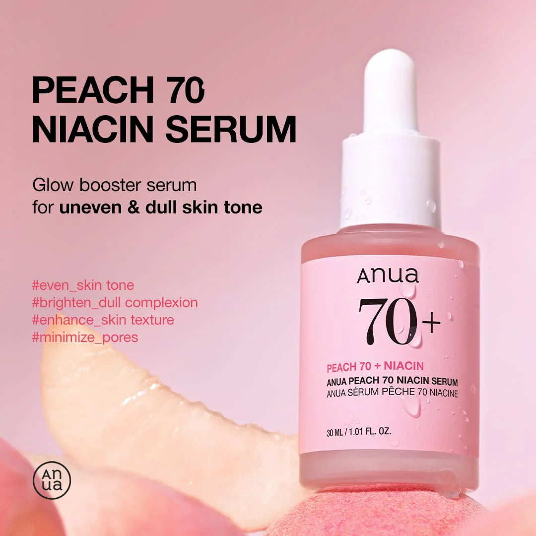 Anua Peach 70 Niacin Serum 30 mL.