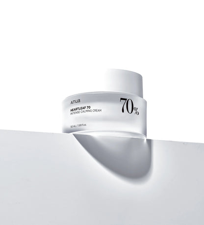 Anua 70% Extract Heartleaf intense Calming Cream.