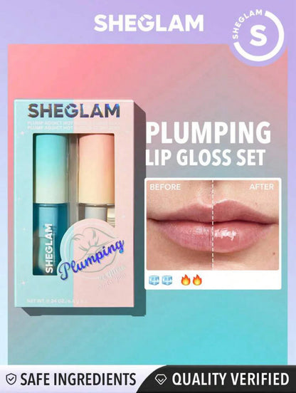 SHEGLAM duo box of Two lip Plumber and gloss