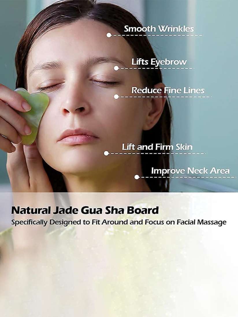 Gua Sha Facial Tools & Jade Roller Set