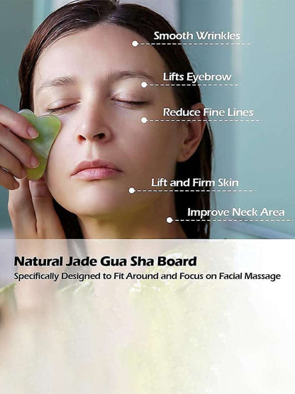 Gua Sha Facial Tools & Jade Roller Set