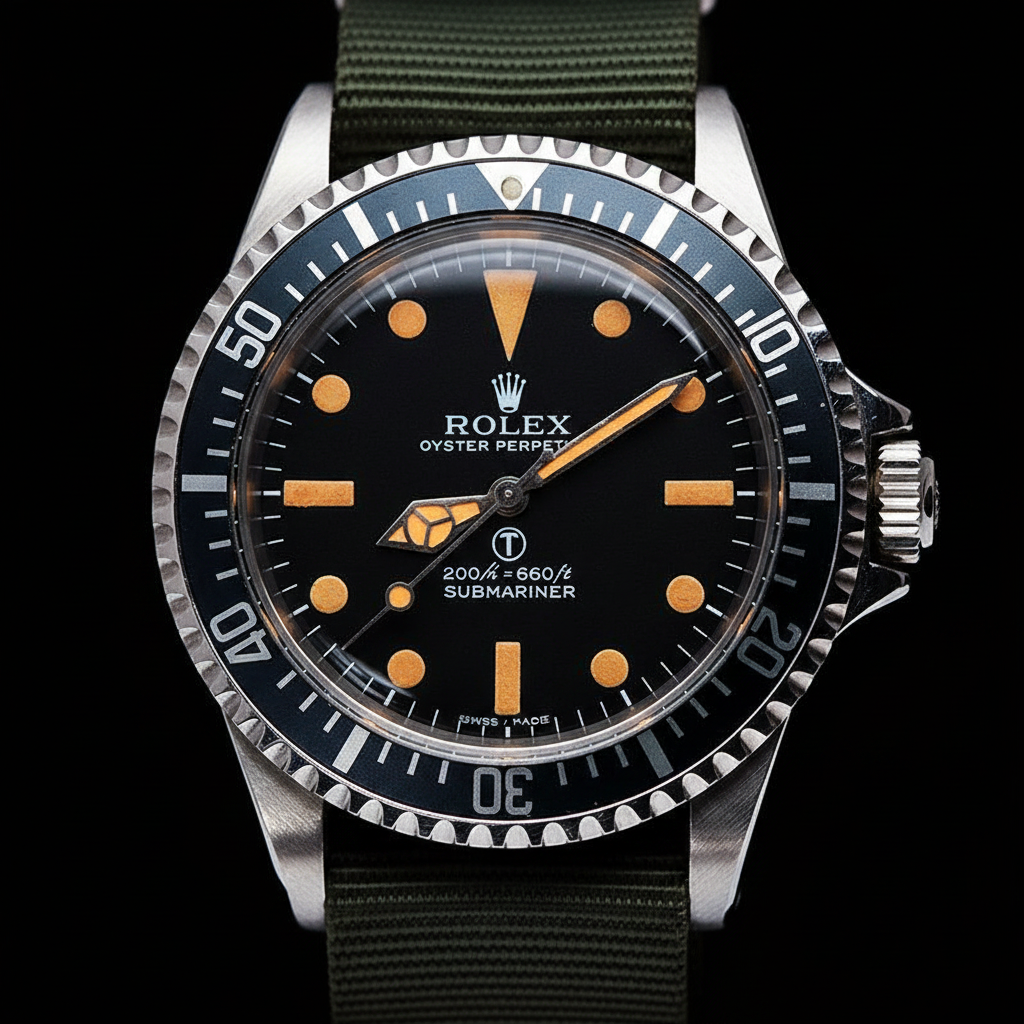 Rolex Submariner dial macro close-up