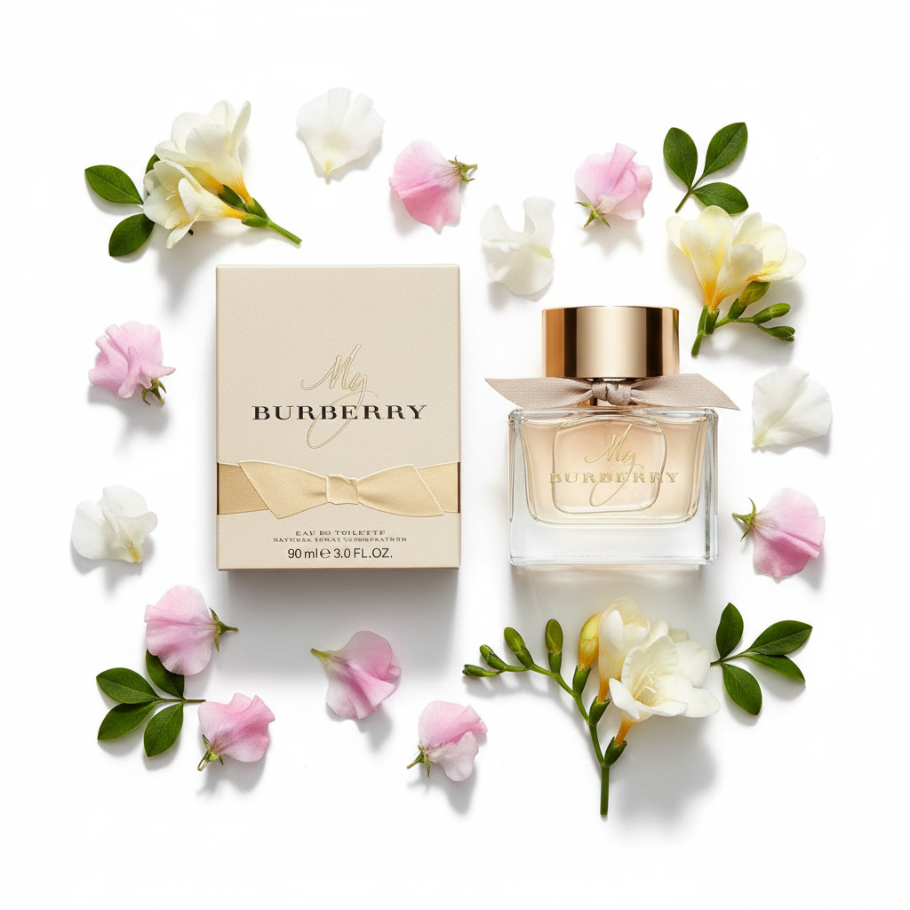 My Burberry – Overhead Flat Lay