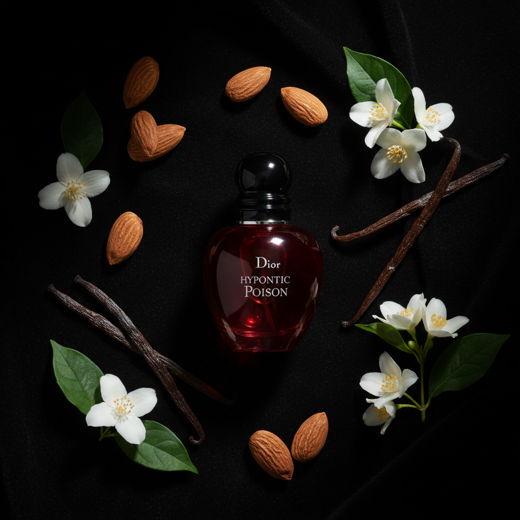 Dior Hypnotic Poison – Ingredient Flat Lay