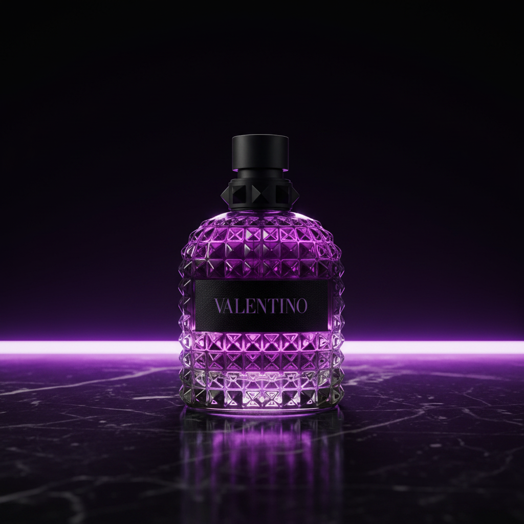 Valentino Born in Roma Donna black marble purple neon glow