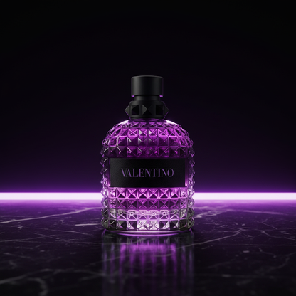 Valentino Born in Roma Donna black marble purple neon glow