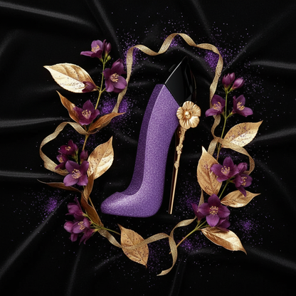 Good Girl Dazzling Garden – Black Velvet Flat Lay