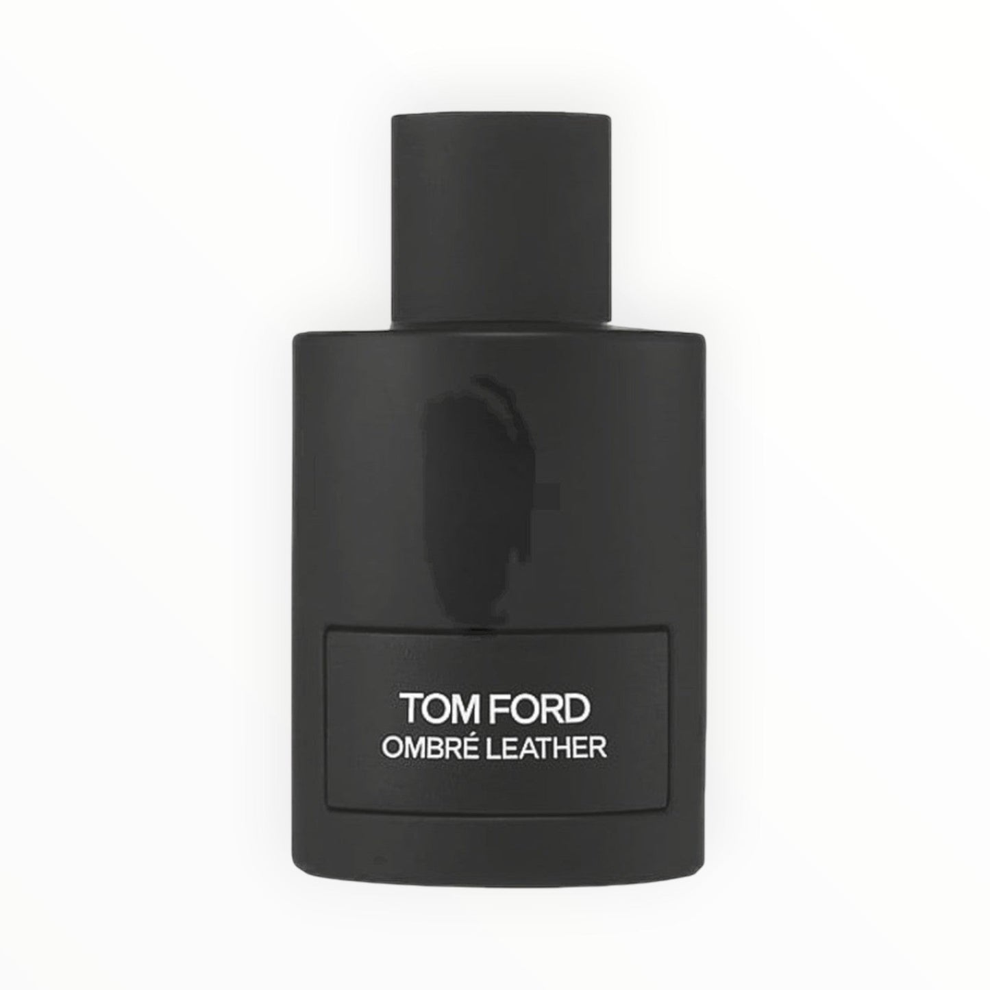 Tom Ford Ombré Leather Eau de Parfum in a matte black bottle with white text. Notes of cardamom, leather, and oakmoss.