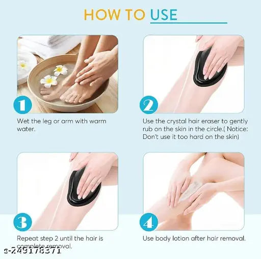 Crystal hair remover stone Painless Epilator Reusable Depilation Tool for body hair.
